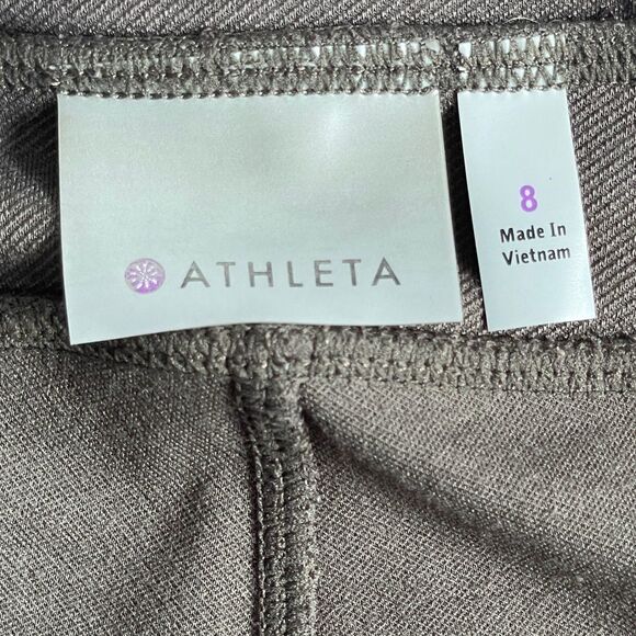 Athleta Trailsetter Ponte Motion Pants Travel Pants In Olive Size 8 - Picture 11 of 13